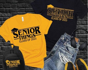Stranger Things Inspired, Senior shirts, graduation shirt, class of 2023 shirt, graduation gift, senior things, senior things 2023
