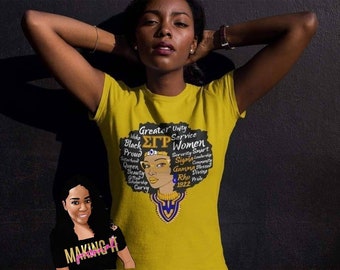 Sigma Gamma Rho, SGRho tshirt, SGRho custom tee, SGRHO custom tshirt, SGRho lady with words tee, SGRho personalized shirt, 1922