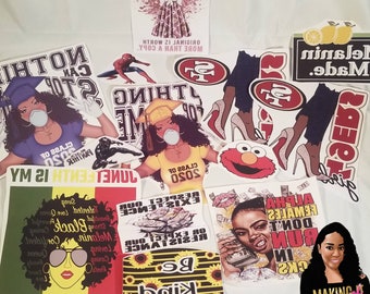 Ready to Press Custom Full Color Sublimation Transfer, Printed Transfers, Logos, Artwork Printed, Sublimation transfers, We print you Press
