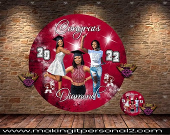 Personalized stick fans, Customized 9 inch Graduation fans, Church Fans, Sorority Fans, Memorial Fans, Foldable Fans, Big Head fans,