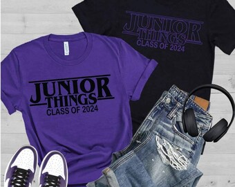 Stranger Things Inspired, Junior shirts, graduation shirt, class of 2024 shirt, graduation gift, junior things, junior things 2024