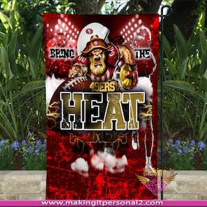 49ers Garden Flag - CUSTOM Sports Teams Garden Flag - Customized Garden Flag-Any Team College, High School Etc