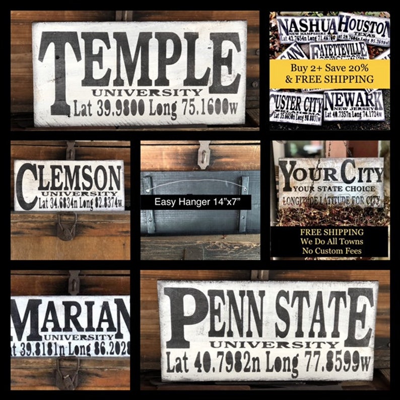 South Coventry Pennsylvania Sign Latitude Longitude Sign Etsy