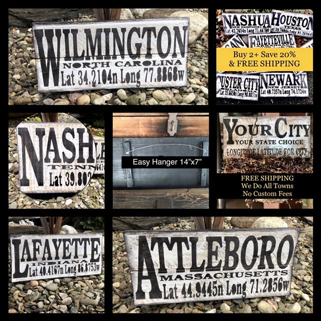 Toby Farms Pennsylvania Sign Latitude Longitude Sign Town Etsy