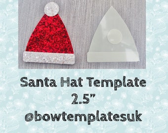 Bow template, Christmas hairbow, hair bow template- christmas bow- Santa hat template, plastic bow template, bow supplies, bow stencil