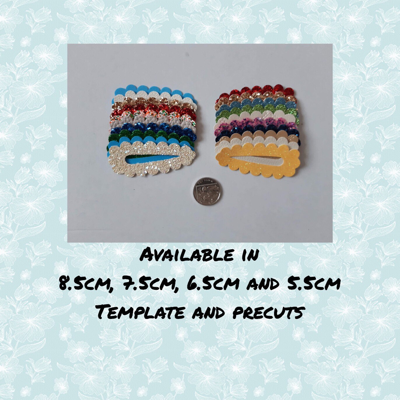 Snap clip template scallop snap clip covers snap clip pre Etsy