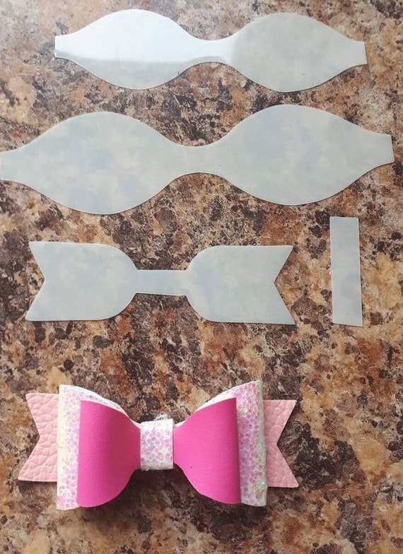 5 Plastic Hair bow templates make your own hair bows saver bundle 1