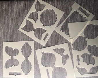 Bow template, bow stencils, plastic bow template, bow template set, hairbow template, hairbow stencil, bow template set