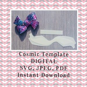 Bow template, bow svg, bow template svg, bow cut file, digital bow template, hair bow template, digital svg,silhouette bow template