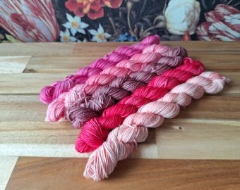 Voorjaars set, 5 mini strengetjes. Roze tinten