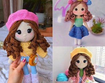 DOLL SET. Isabelle and Aurora Crochet Doll pattern. 2 tutorials in 1. Amigurumi. English digital files