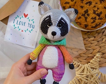 Simon the Raccoon in Unicorn Kigurumi English Crochet Pattern | Amigurumi tutorial