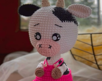 Little Cow crochet pattern | amigurumi toy tutorial | diy gift | english pdf, digital download