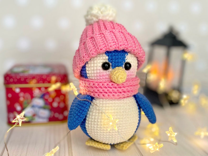 Pin The Penguin Crochet toy pattern, English crochet amigurumi pattern, crochet tutorial image 6