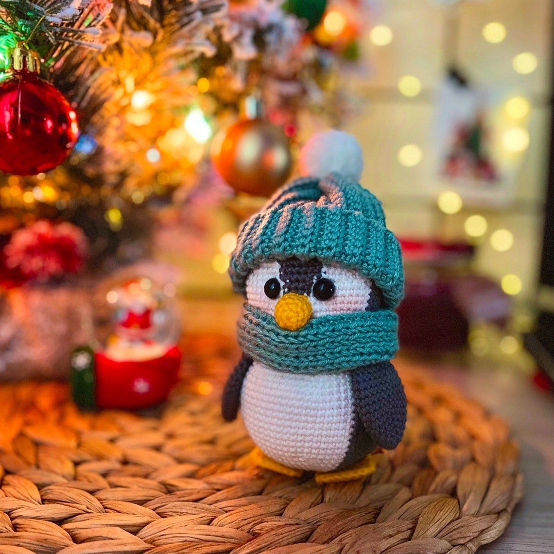 Handmade Crochet Penguin Toy with Heart main image 1