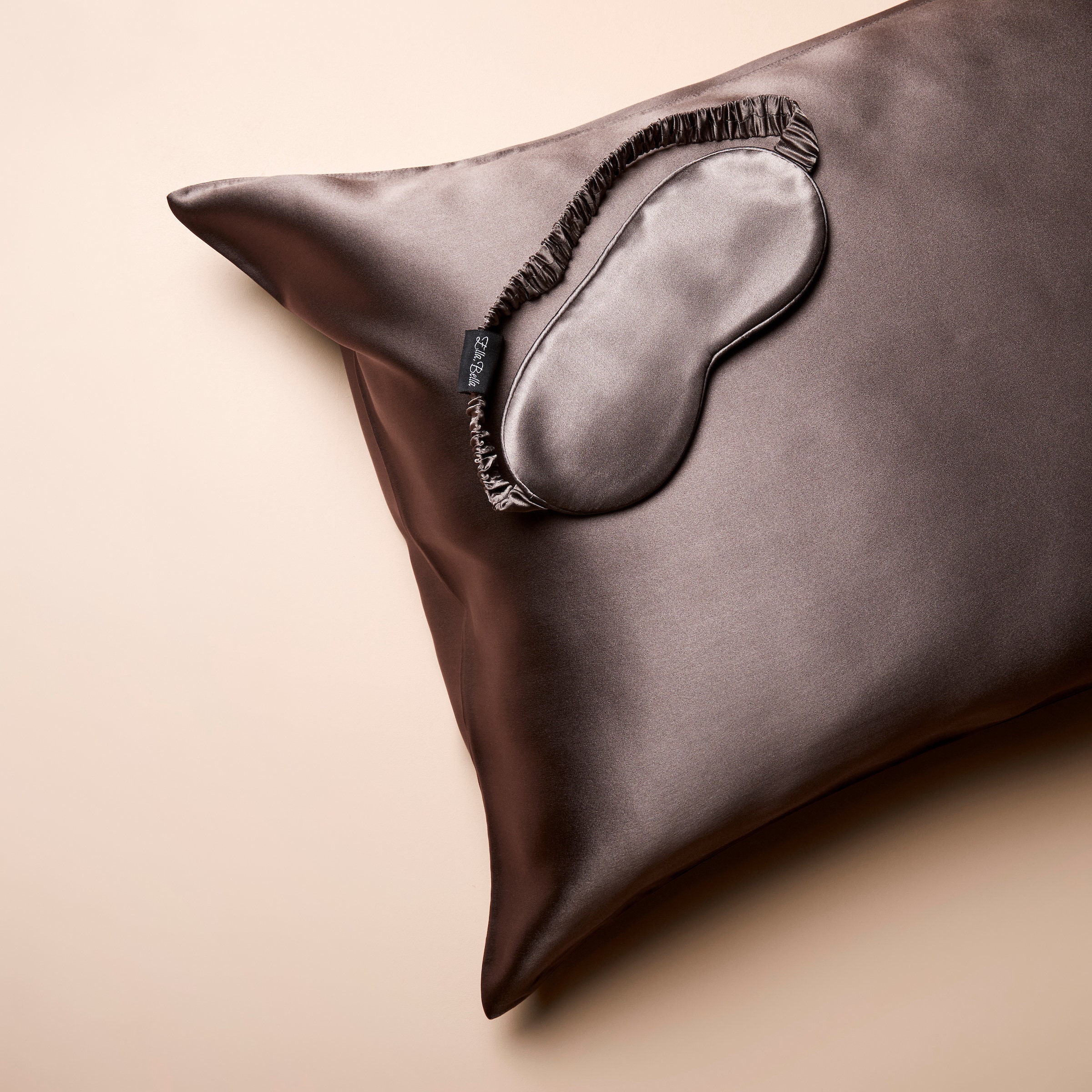 Taie d'oreiller en Soie Pure et Ensemble de Masque d'oeil/Moka/Cadeau Pour Maman