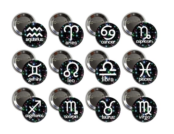 25mm button pin Astrology-balance 1-badge 