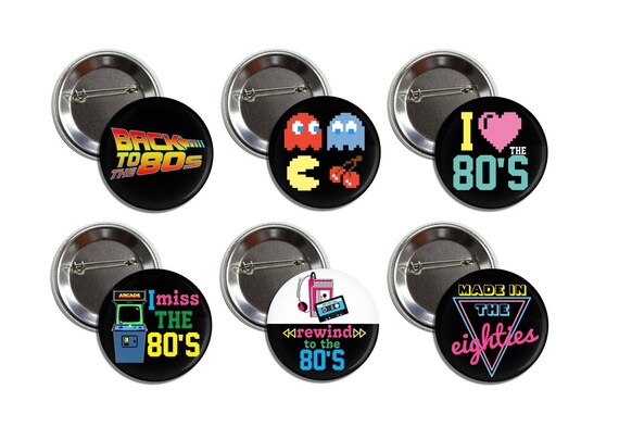 I Love the 80's / Buttons / 1.22' | Etsy