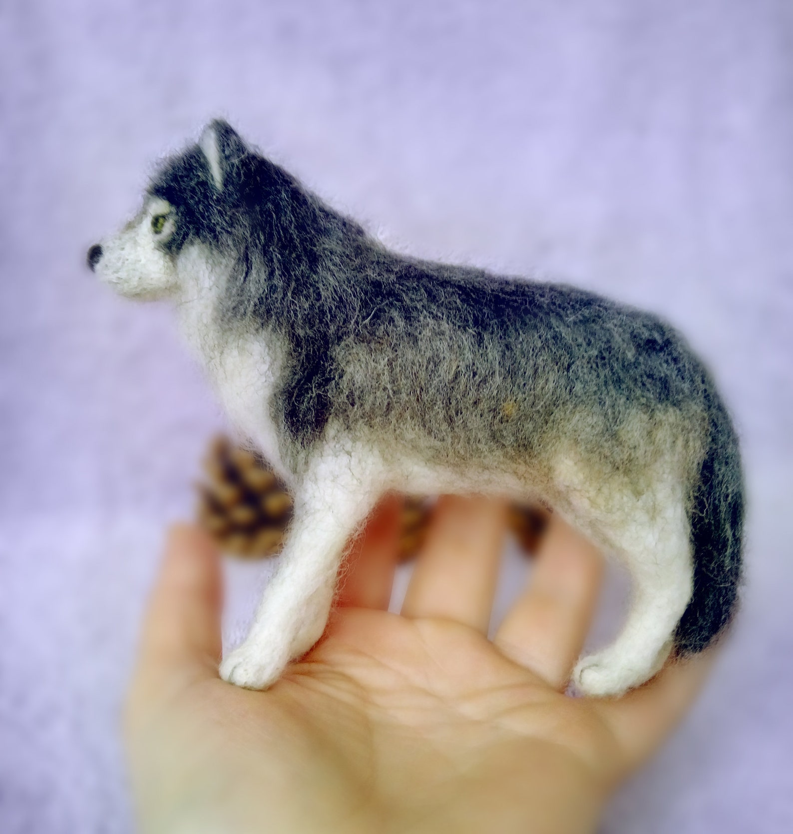 Needle Felted Grey Wolf . Realistic Wolves . Realistic felted Etsy