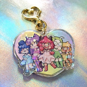 Mew Mew Holo Glitter Acrylic Charm