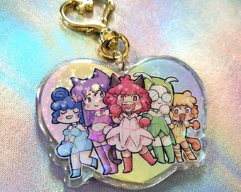 Mew Mew Holo Glitter Acrylic Charm