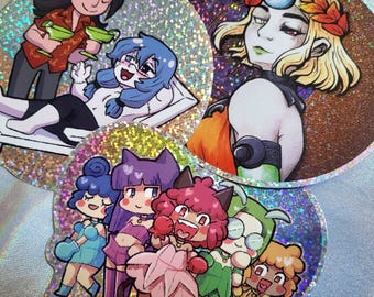 Holographic Fan Art Stickers