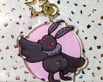 Big Cheeks Mothman Acrylic Charm