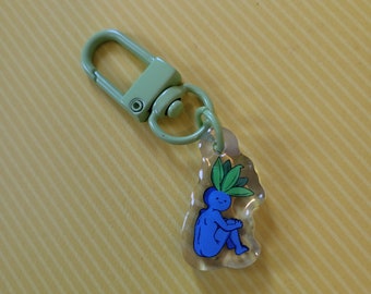 Teeny Tiny Odd Oddish Acrylic Charm