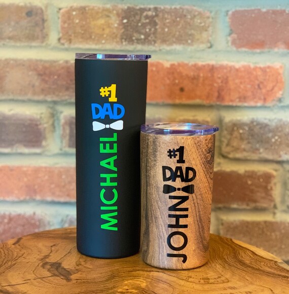 20oz or 12oz #1 Dad Gift Tumbler Personalized Stainless Steel Hot or Cold  Drink Coffee Cup, Birthday Gift - Father Cup - Etsy