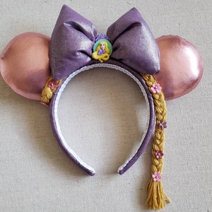 Rapunzel Inspired Ears Headband - Rose Gold/Lilac