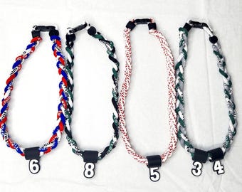 Youth baseball rope necklace sale