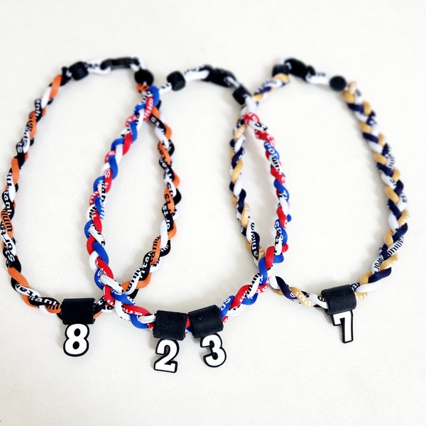 Rope Baseball Chain With Number Etsy