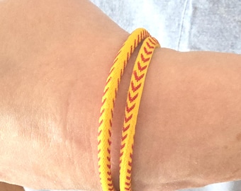 Softball Cotton Bracelets Adjustable