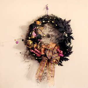 Halloween Wreath Lighted