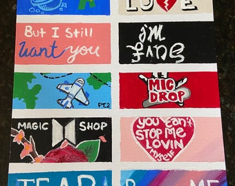 Bts Painting Etsy bts painting etsy