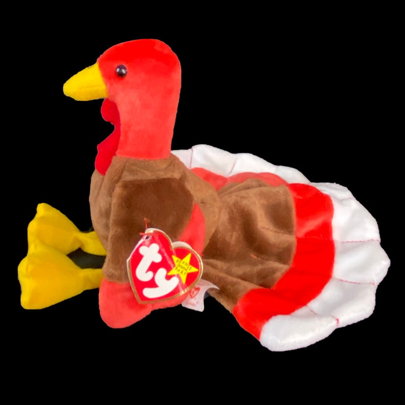1996 Ty Original Beanie Baby Gobbles Gobbled the Thanksgiving Etsy