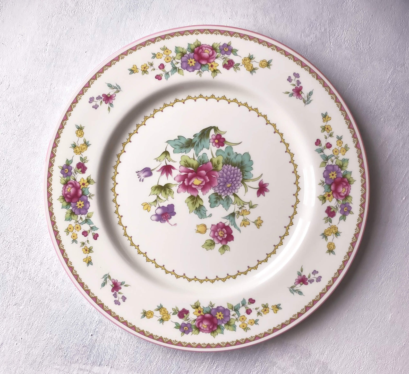 10 Vintage Mikasa Cheshire Bone China Dinner Plates Pink Etsy