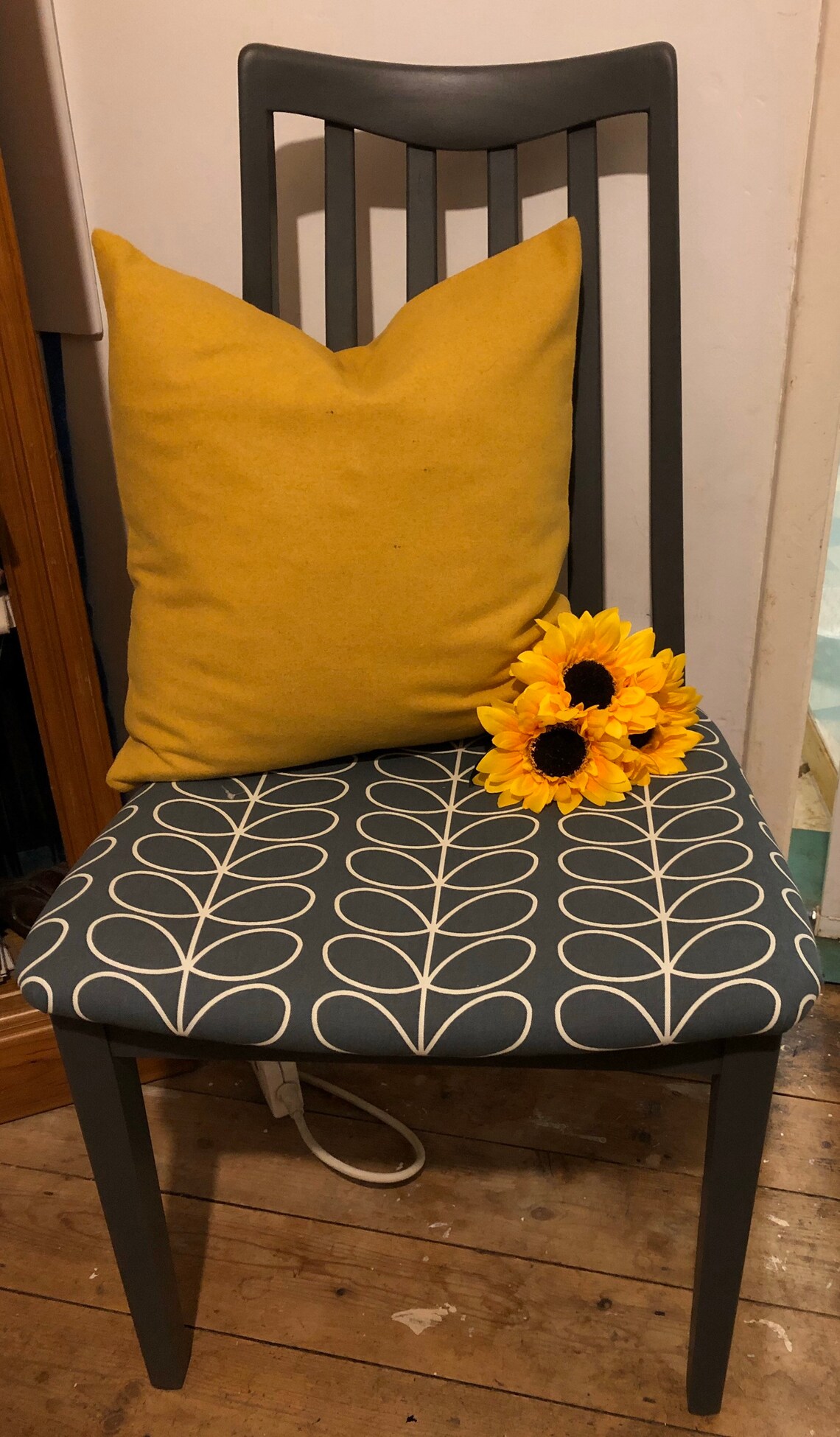 G Plan Fresco Dining Chair Grey with Orla Kiely upholstered Etsy