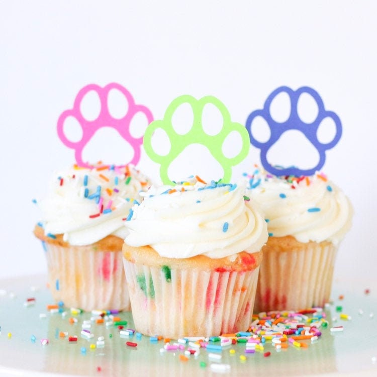 paw print icing decorations