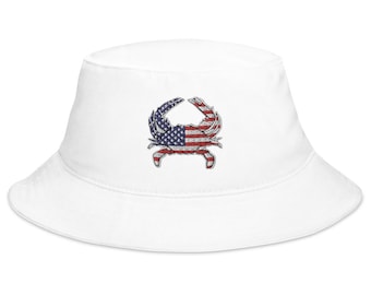 US Flag Crab Bucket Hat