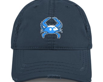 Ocean City MD Crab Distressed Dad Hat