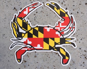 Drapeau du Maryland Crabe Sticker