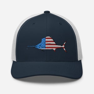 US Flag Sailfish Trucker Cap