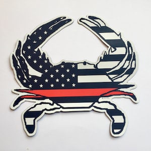 Thin Red Line Crab Shaped Magnet