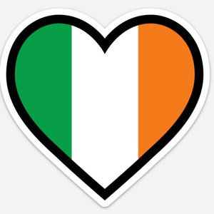 Irish Flag Heart Shaped Magnet