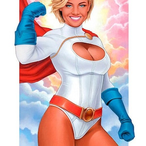 Power Girl 11x17&quot; art print by artist Dave Nestler