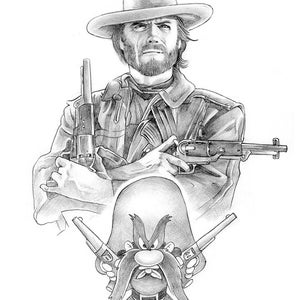 Outlaws,  mash up parody, 11x17&quot; art print signed by artist Dave Nestler