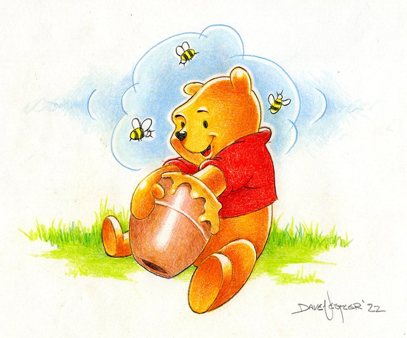 Original Colored Pencil Sketch From Licensed Disney Artist Dave Nestler