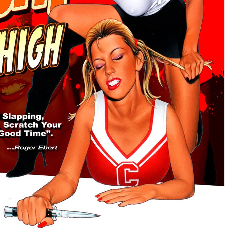 Catfight at Central High Bad Girl Faux movie poster art. 11x17 print, FREE Shipping image 3