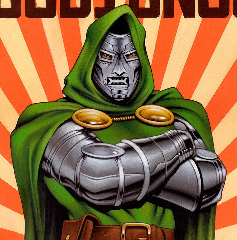 Dr. Doom 11x17 Propaganda Art Print From Artist Dave Nestler - Etsy